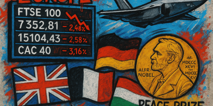 Europe bulletin: markets slide on tariff fears, Machado wins Nobel Peace Prize