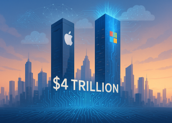 Apple vs Microsoft stock as both hit $4.0 trillion market cap
