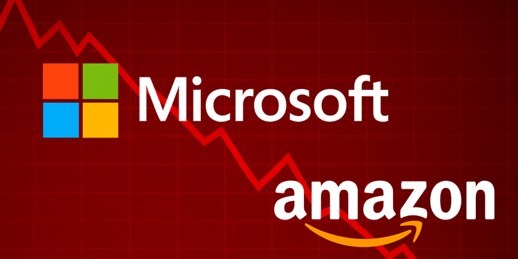 Microsoft and Amazon stocks fall on rare downgrade questioning AI optimism