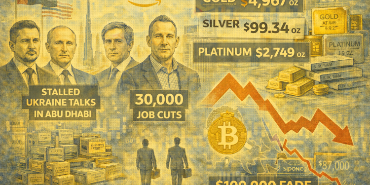 Evening digest: Bitcoin slides below $90K, Amazon layoffs mount, gold at record highs