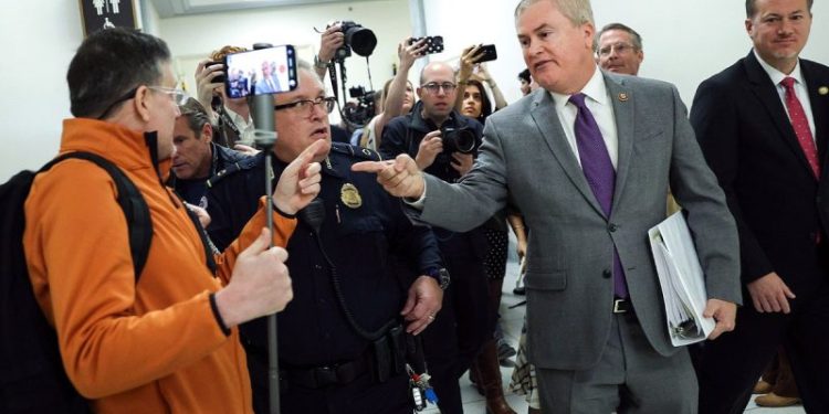 Comer rips ‘paid disrupter’ as briefing on Clinton contempt push devolves into chaos