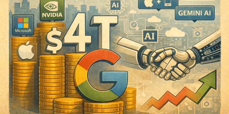 Alphabet stock joins $4 trillion club as AI momentum, Apple deal lift sentiment